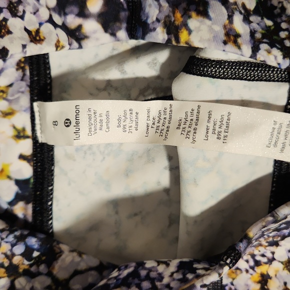 🔻Lululemon Wunder Under Tights HR Crop 23"  Floral Size 8 - Picture 4 of 7